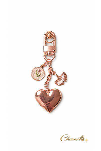 Store Hart - Kalp Blush Lumiére çanta charmı