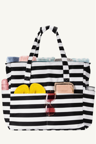 2 YEARS WARRANTY - Multi Compartment Magic Size Women Beach Bag - Waterproof Zippered Beach Bag