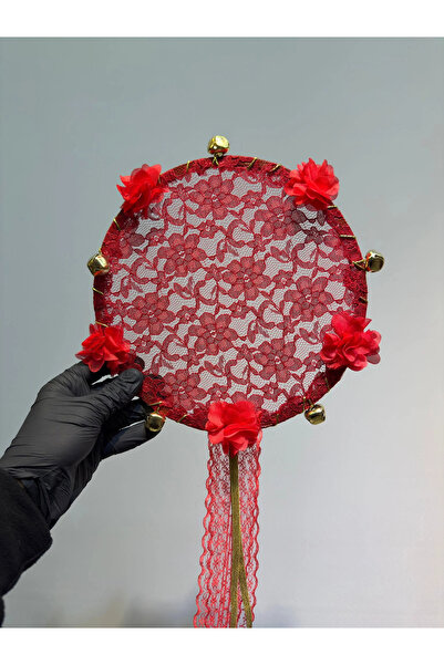 Nacargil Tekstil Dantel Motifli Nedime Tefi Kına,Düğün,Bride 1 Adet