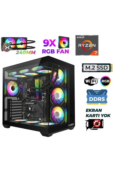 XASER Raze X30 Ryzen 7 7700 16GB DDR5 Ram 512GB M.2 NVMe SSD Hazır Tavsiye Si...