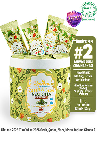 Kiperin Double Hydrolyzed Powder Collagen Peptides (10Gr) & 2Gr Pure Matcha |...