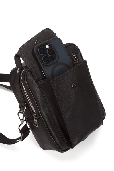 Newish Men's Mechanism Wallet and Leather Cover Shoulder Handbag (17X22Cm)