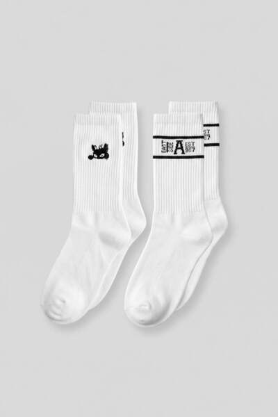 ablukaonline Șosete lungi de tenis pentru colegiu, cu imprimeu bucăți, pentru...