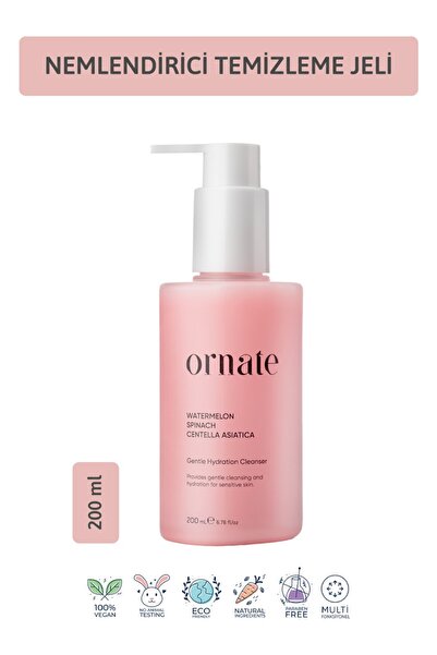 ORNATE Tüm Ciltler Için Nemlendirici Yüz Temizleme Jeli 200 ml