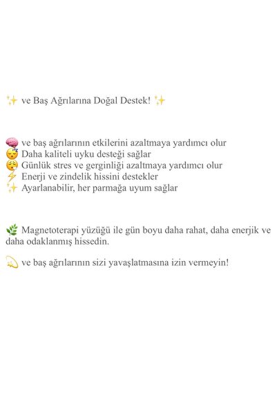 Missey Magnetoterapi (Miğren) Yüzüğü - Manyetik Terapi