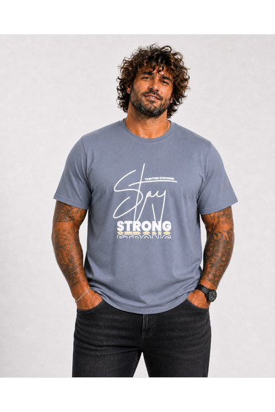 Starbattal Tricou cu gâtul în formă de O pentru bărbați, mărime mare, Strong ...