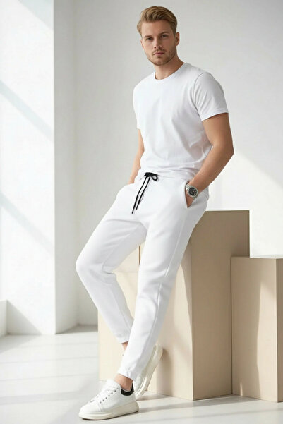 Runades Men's Elastic Leg Jogger Sweatpants