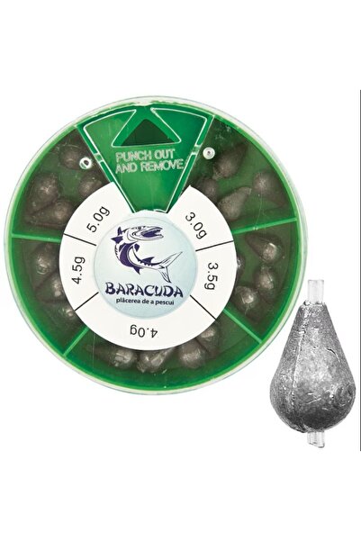 Baracuda Plumb culisant tip "lacrima" 5 marimi/set, 3, 0g-5, 0g 100g