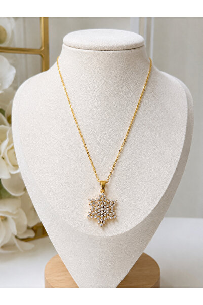 Ebravia Snowflake Model Women's Anti-Tarnish Elegant Necklace