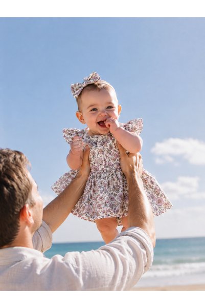 Pmini Floral Patterned Baby Dress