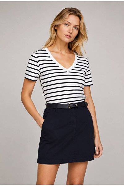 Tommy Hilfiger V Yaka Slim Tişört