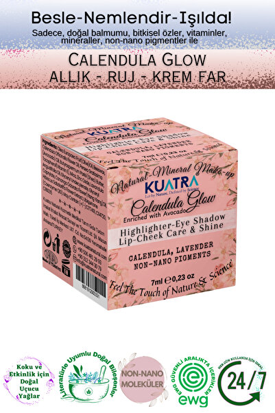 KUATRA Calendula Glow Nemlendirici, Antioksidan, Işıltı Veren Balm, Aydınlatı...