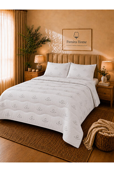 Pamir Home Pamira Home Çift Kişilik Pamuk Pike – Yumuşak Dokulu Nefes Alan Şı...