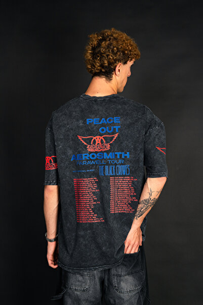Sekizbiraltı Aerosmith Peace Out Farewell Tour Vintage isprana velika majica