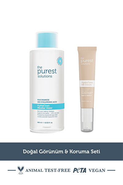 The Purest Solutions Doğal Görünüm Seti: Micellar Makyaj Temizleme Suyu 400ml...