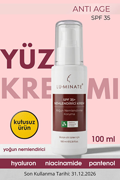 Luminate Yüz Kremi Yoğun Nemlendirici Niasinamid Cilt Tonu Eşitleyici Su Bazl...