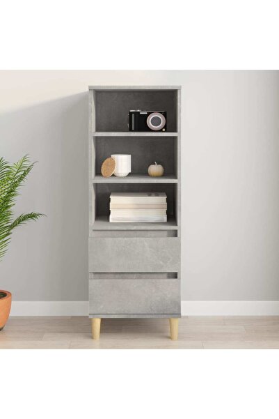 Concept Dulap înalt, gri beton, 40x36x110 cm, lemn compozit