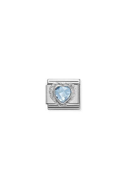 NOMİNATİON Comp, Cl Heart Faceted Cz In Stainless Steel E 925 Silver Twisted ...