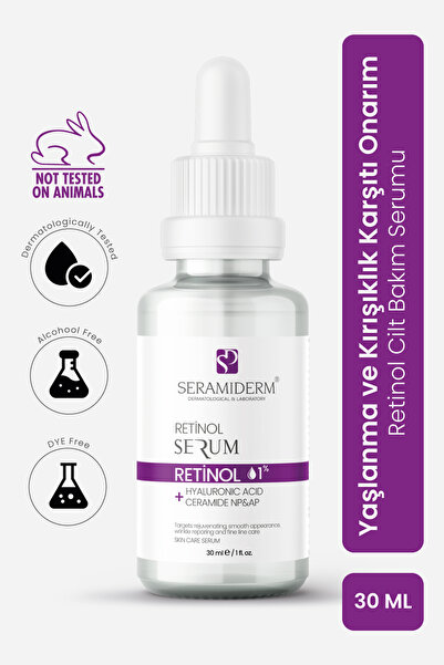 SERAMİDERM Dermatological & Laboratory Yaşlanma ve Kırışıklık Karşıtı Onarıcı Retinol Cilt Bakım Serumu 30 ml