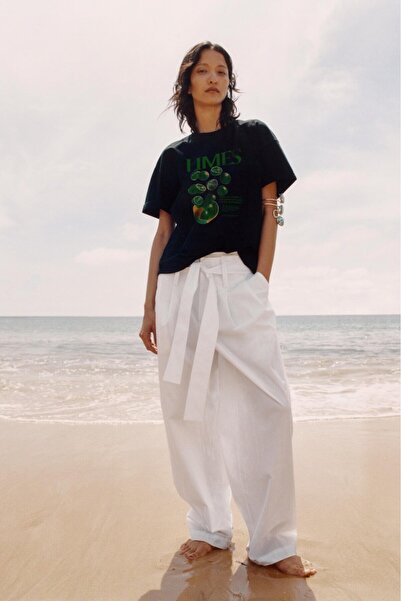 The Champ Clothing Γυναικείο μπλουζάκι oversize με στάμπα λάιμ και λεμόνι σε ...