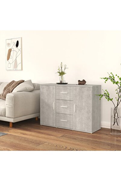 Concept Servantă, gri beton, 91x29,5x65 cm, lemn prelucrat