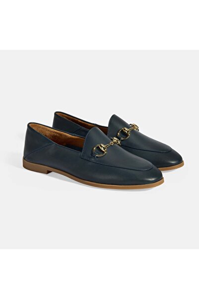 Desa Δερμάτινο Loafer γυναικεία πόρπη Navy Blue