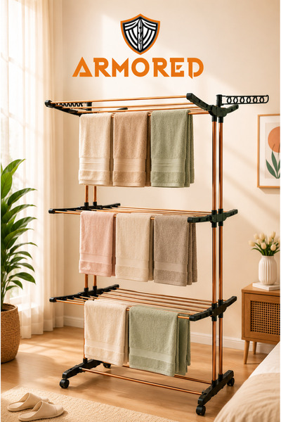 Armored Home Product Trio Large Zırhlı EXTRA KALIN BORULU Tekerlekli Sağlam 1...
