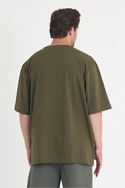 gothamvibes Erkek Relaxed 013 Oversize Haki T-Shirt