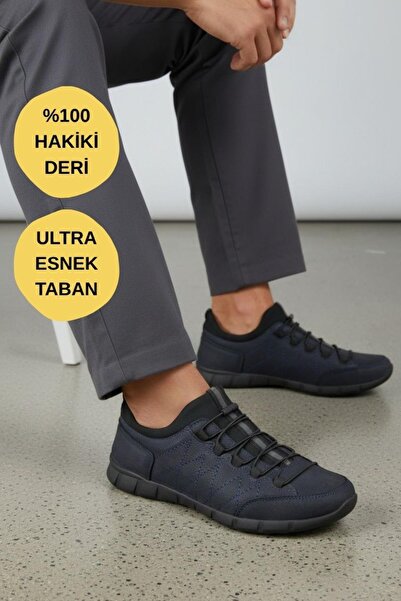 ISPARTALILAR 970 Orthopedic Sole Daily Genuine Leather Men's Shoes Flexible R...