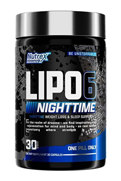 Nutrex Research ليبو-6 بلاك يو سي لدعم النوم والوقت الليلي 30 كبسولة