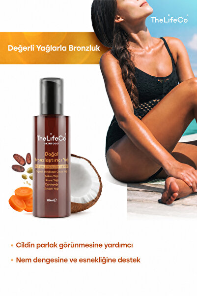 TheLifeCo Skinfood Değerli Yağlar Serisi Doğal Bronzlaştırıcı Güneş Yağı 150 ml