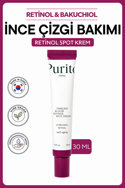 Purito Timeless Bloom Retinol Cream (KORENDY) Retinollü Krem 30ml