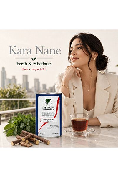 Safiş Çay Kara Nane 80 g | Nane ve Meyan Köklü Aromatik Siyah Çay Harmanı
