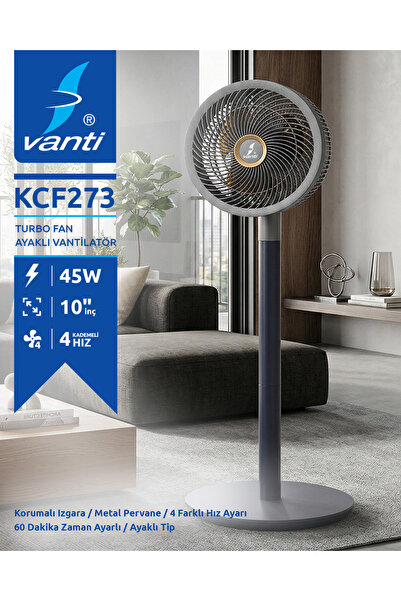 Vanti KCF273 TURBO AYAKLI VANTİLATÖR 45W 10 INC