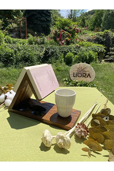Lioracommerce Masaüstü Ahşap Kitap Ayracı, Tutucu Standı ve Organizer - El Ya...