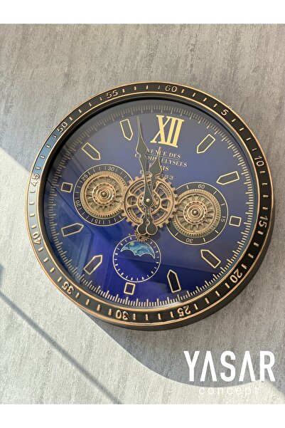 YASAR CONCEPT Geneva Metal Çarklı Duvar Saati 50 Cm