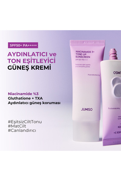 Jumiso Niasinamid %3 Cilt Tonu Eşitleyici Güneş Kremi SPF 50+ PA++++ 40 ml