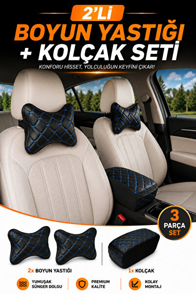ECARTEKS PREMİUM QUALİTY CAR ACCESSORİES Ecarteks Sünger Kolçak ve Boyun Yast...