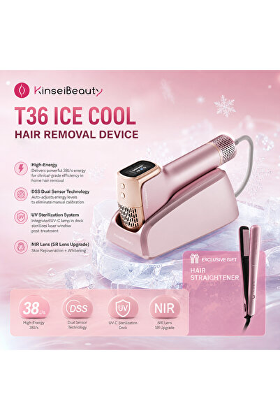 KINSEI BEAUTY T36 LaserHair Remove 999999 Flashes Dual Skin Tone Sensors 10 G...