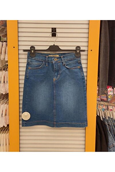 Yonca Çocuk TERRY Kids 5050 Girl's Long Denim Skirt