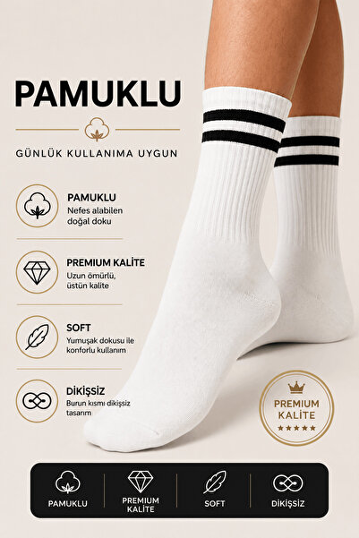MultiButik Șosete de tenis unisex de calitate premium XGRİ POLO (3 perechi)