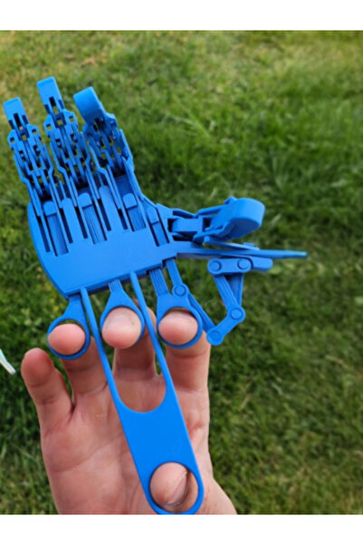 Fullment Dev Mekanik Oyuncak Robotik El – İnteraktif 3D Tasarım Mavi
