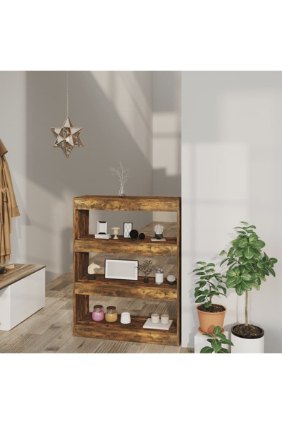 Concept Bibliotecă/Separator cameră, stejar, 80x30x103cm, lemn compozit