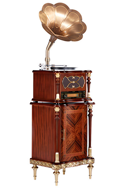 Fennessy F1877-730F Vintage 100W Hifi Gramofon Pikap Plakçalar, Bluetooth, CD...