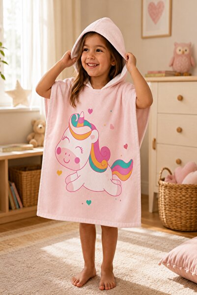 Evdek Πετσέτα παραλίας Rainbow Unicorn Kids Poncho