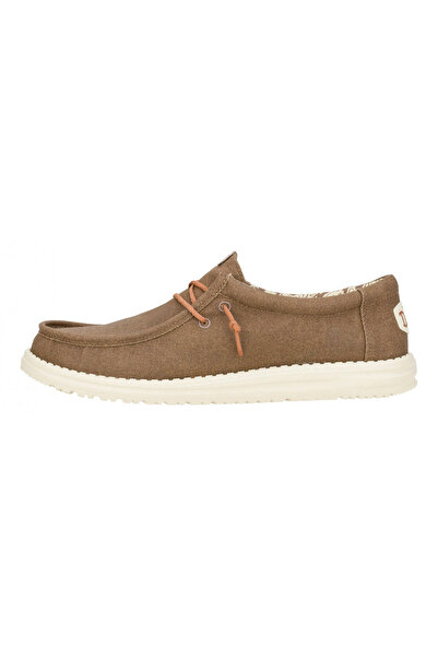 HEY DUDE Erkek Klasik Ayakkabı HD.41873-267 Wally Waxed Canvas Walnut
