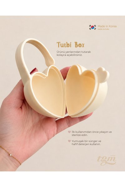 Tgm Baby Tutbi Box Heart Pacifier Box (Cream Butter)