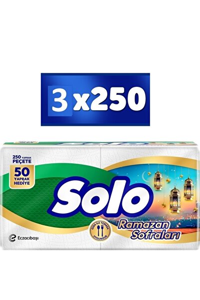 Solo Super Napkin 250 Li X 3 Pack