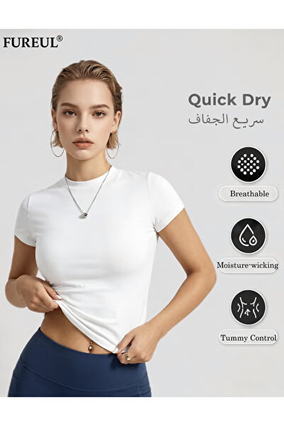 FUREUL Quick Dry T-Shirt for Women, Slim Fit Short Sleeve Sports Tee, Breatha...