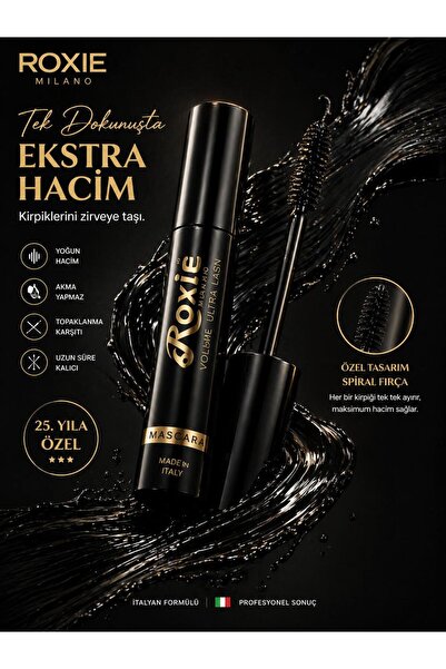 Roxie Milano Volume Ultra Lash Maskara – Tek Dokunuşta Ekstra Hacim